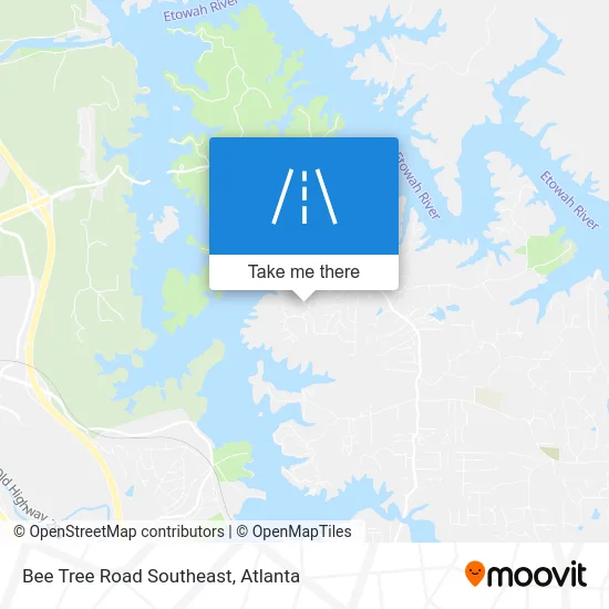 Bee Tree Road Southeast map