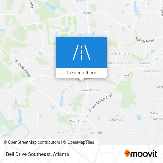 Bell Drive Southeast map