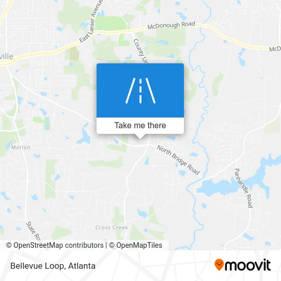 Bellevue Loop map