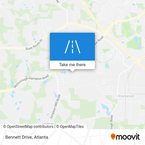 Bennett Drive map