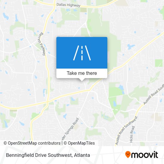 Benningfield Drive Southwest map