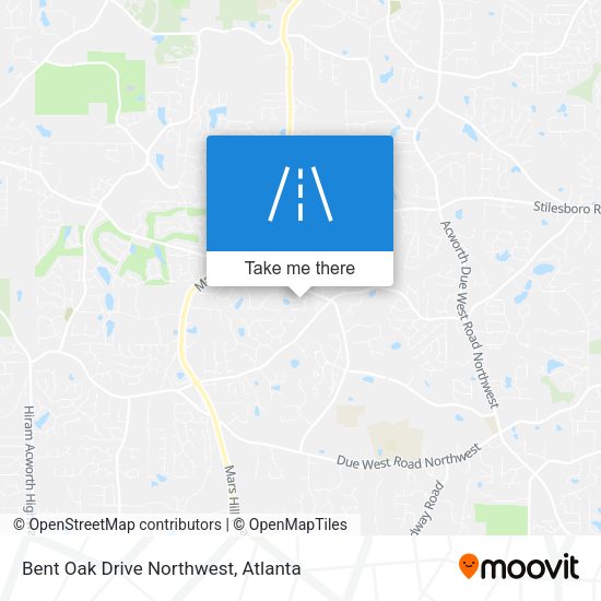 Bent Oak Drive Northwest map