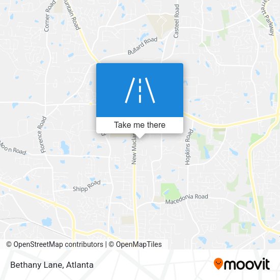 Mapa de Bethany Lane