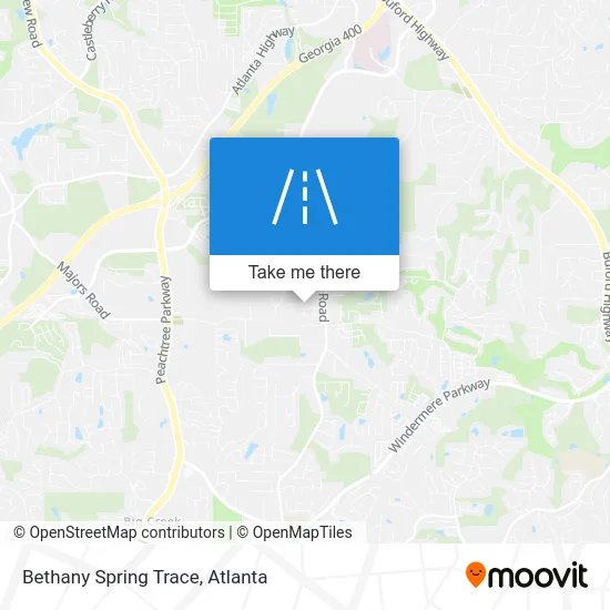 Bethany Spring Trace map