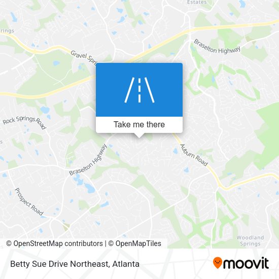 Mapa de Betty Sue Drive Northeast