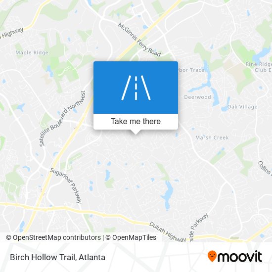 Mapa de Birch Hollow Trail