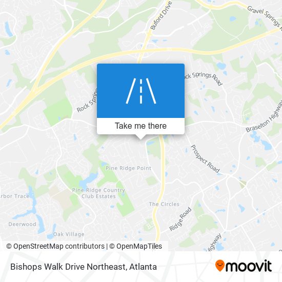 Mapa de Bishops Walk Drive Northeast