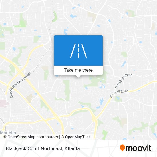 Mapa de Blackjack Court Northeast