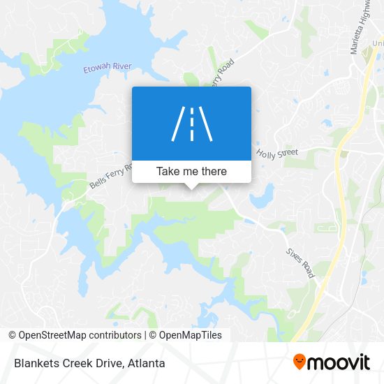 Blankets Creek Drive map