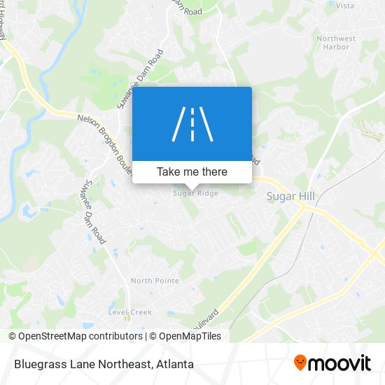 Mapa de Bluegrass Lane Northeast