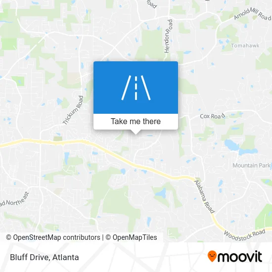 Bluff Drive map
