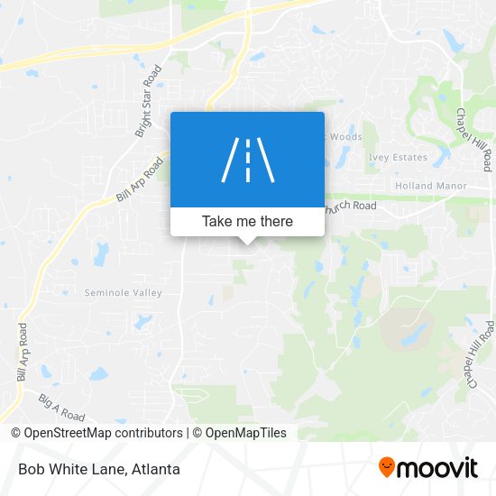 Bob White Lane map