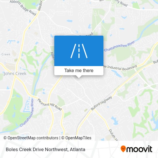 Boles Creek Drive Northwest map