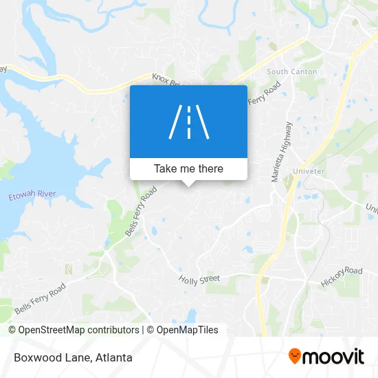 Boxwood Lane map