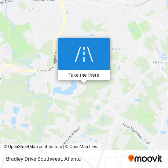Bradley Drive Southwest map