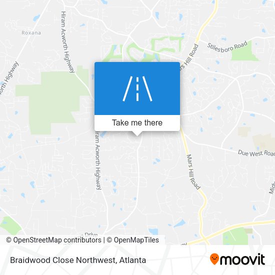 Braidwood Close Northwest map