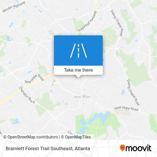 Bramlett Forest Trail Southeast map