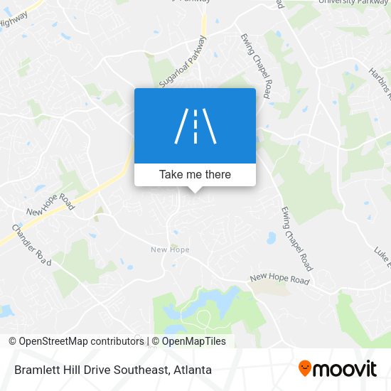 Mapa de Bramlett Hill Drive Southeast