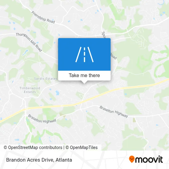 Brandon Acres Drive map