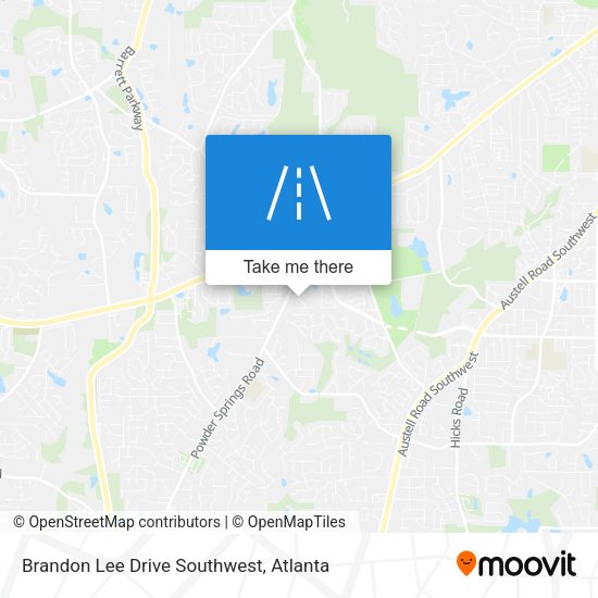 Brandon Lee Drive Southwest map