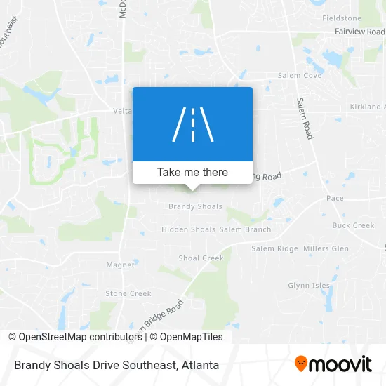 Brandy Shoals Drive Southeast map