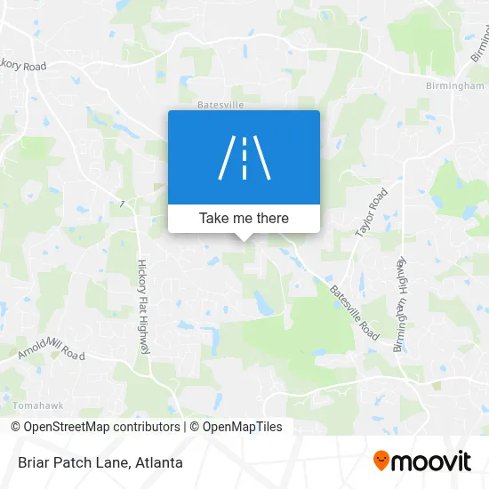 Briar Patch Lane map