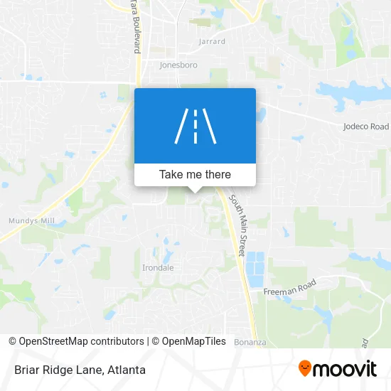 Briar Ridge Lane map