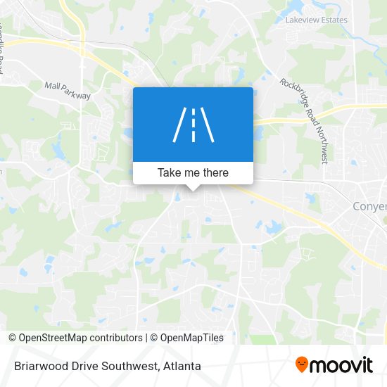 Briarwood Drive Southwest map