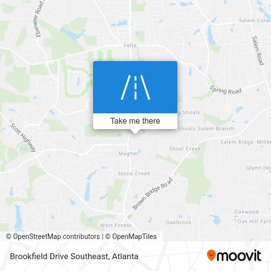 Brookfield Drive Southeast map