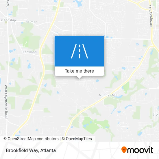 Brookfield Way map