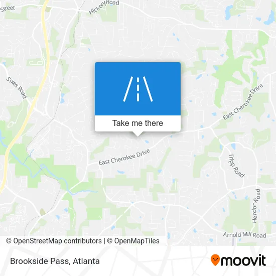 Brookside Pass map