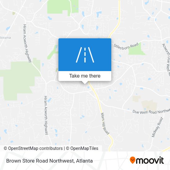 Brown Store Road Northwest map