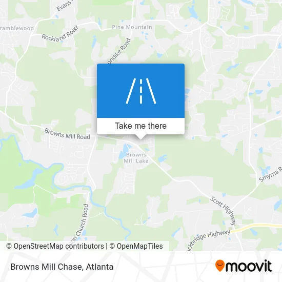 Browns Mill Chase map