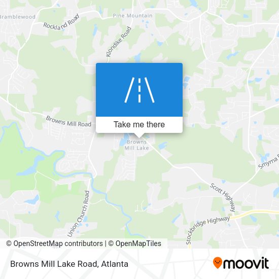 Browns Mill Lake Road map