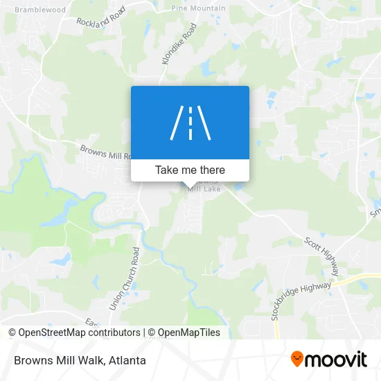 Browns Mill Walk map