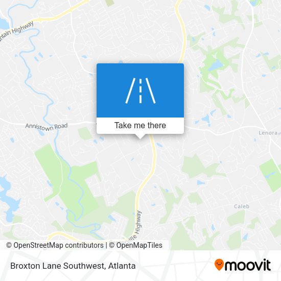 Broxton Lane Southwest map