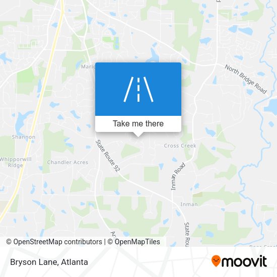 Bryson Lane map