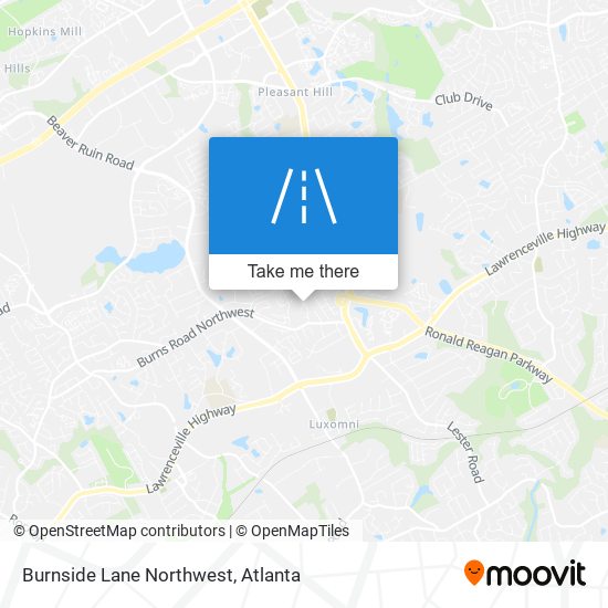 Burnside Lane Northwest map