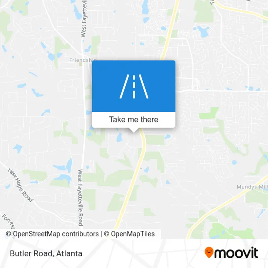 Butler Road map
