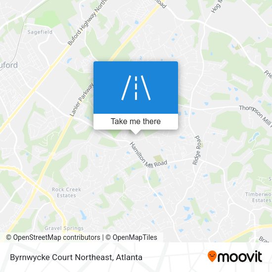 Mapa de Byrnwycke Court Northeast