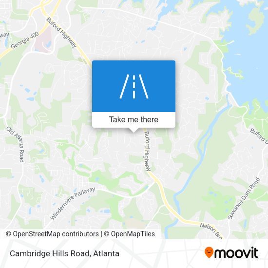 Cambridge Hills Road map