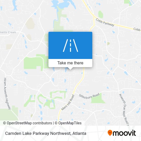 Camden Lake Parkway Northwest map