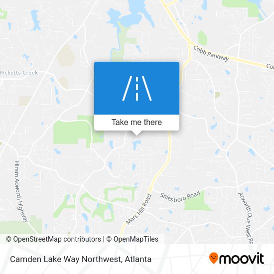 Camden Lake Way Northwest map