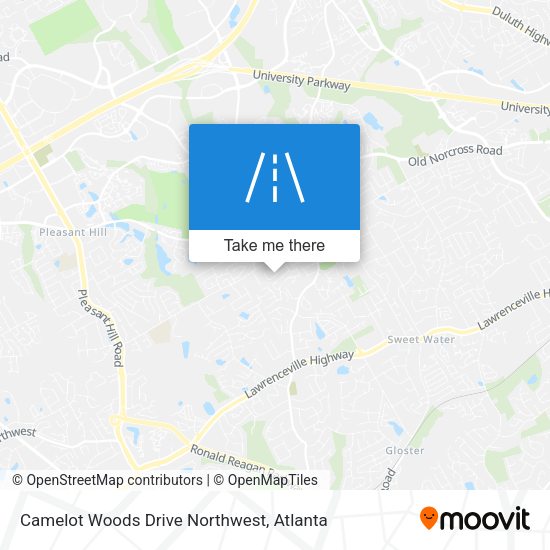 Mapa de Camelot Woods Drive Northwest