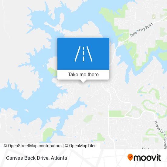 Canvas Back Drive map