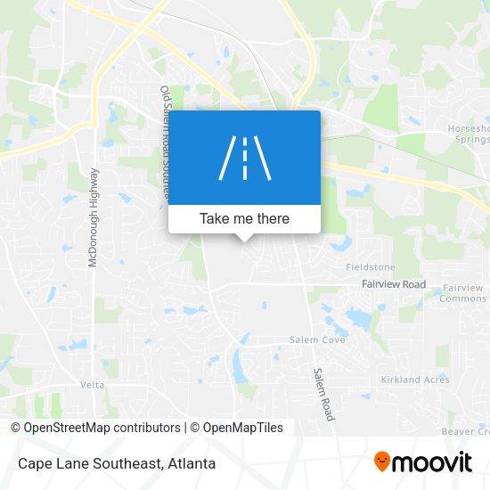 Mapa de Cape Lane Southeast