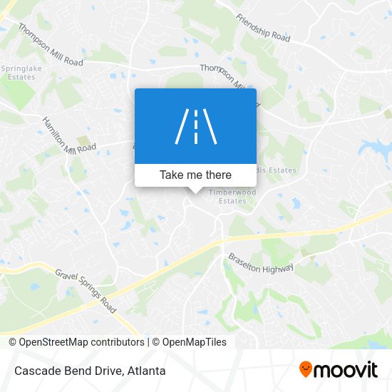 Mapa de Cascade Bend Drive