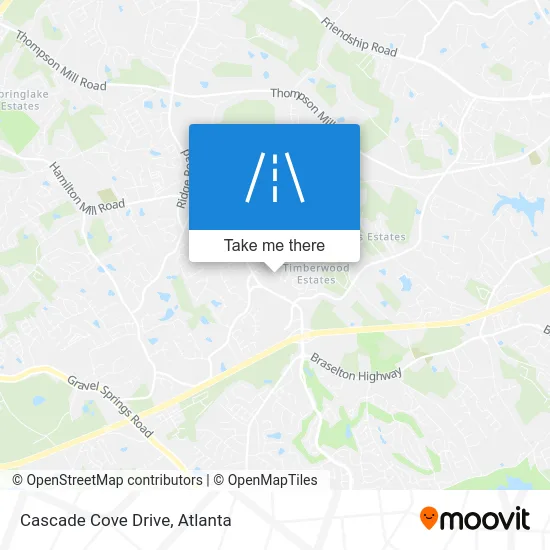 Cascade Cove Drive map