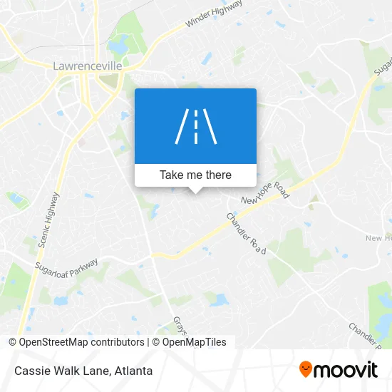 Cassie Walk Lane map