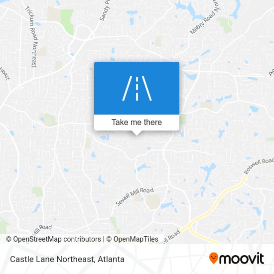 Castle Lane Northeast map